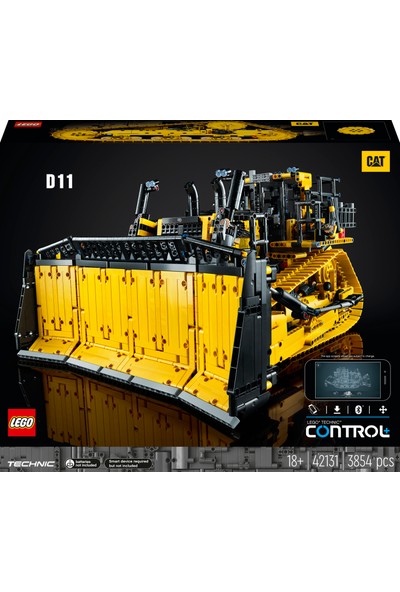 LEGO® Technic# Cat® D11T Buldozer 42131 - Yetişkinler Için Simgeleşmiş Bir Inşaat Makinesinin Aslına Uygun Model Yapım Seti (3854 Parça)