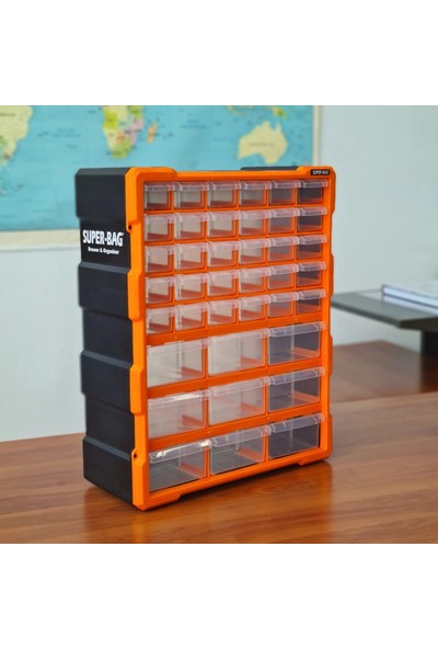 Super-Bag Super Bag Mono Blok Çekmeceli Organizer 39'lu Büyük Boy ASR-6001