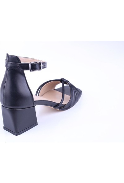 Ceylan 0336 Kadın 5,5 cm Kalın Topuk Sandalet