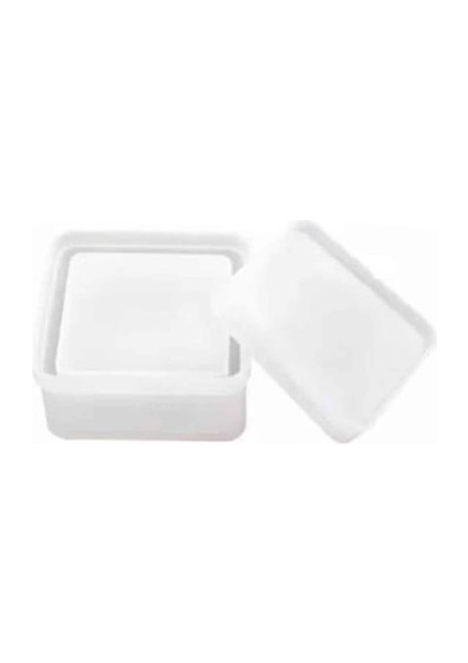 Epoksi Silikon Kare Mücevher Saklama Kutusu Kalıp 8 x 8 cm