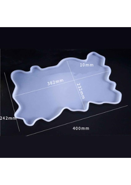 Dikdörtgen Epoksi Silikon Dalgalı Tepsi Kalıbı 40 x 24.2 cm