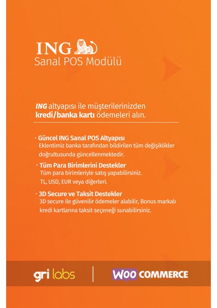 Woocommerce / Wordpress - Ing Sanal Pos Modülü