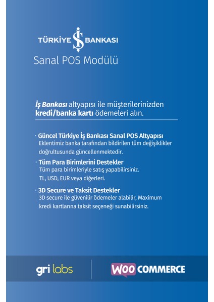Woocommerce / Wordpress - Türkiye Iş Bankası Pos Modülü