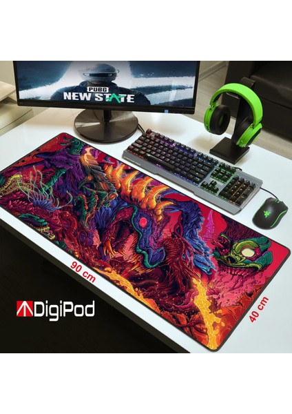 Gaming Mousepad Oyuncu Mouse Pad 90X40 Xxl Büyük Oyuncu Mouse Pad Kaymaz Taban 4mm Kalınlık
