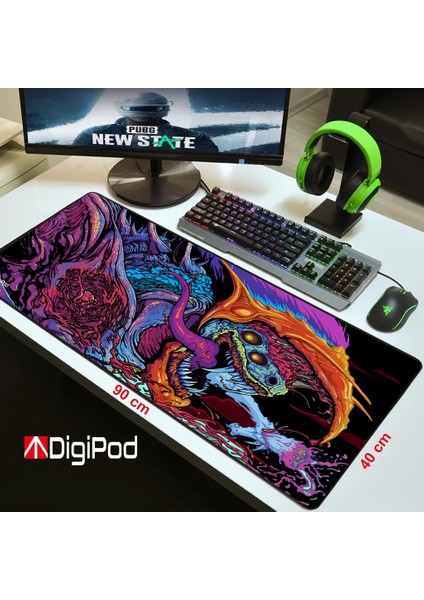 Gaming Mousepad Oyuncu Mouse Pad 90X40 Xxl Büyük Oyuncu Mouse Pad Kaymaz Taban 4mm Kalınlık