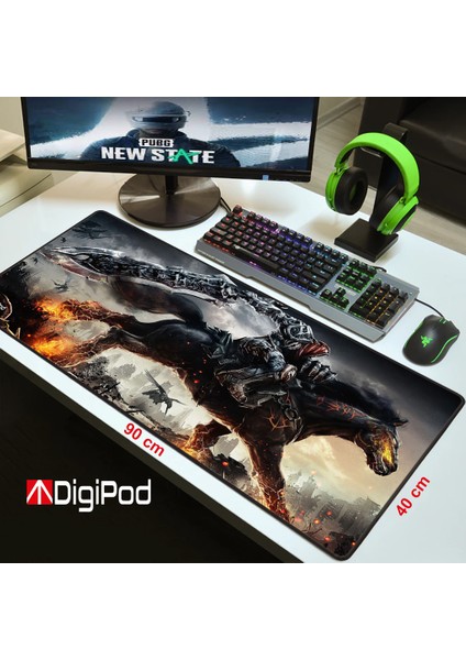 Gaming Mousepad Oyuncu Mouse Pad 90X40 Xxl Büyük Oyuncu Mouse Pad Kaymaz Taban 4mm Kalınlık