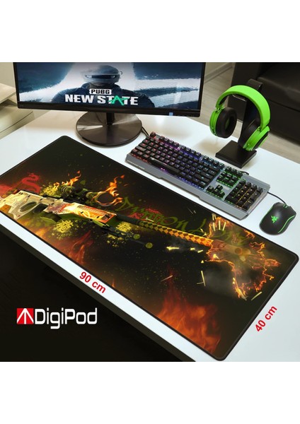 Gaming Mousepad Oyuncu Mouse Pad 90X40 Xxl Büyük Oyuncu Mouse Pad Kaymaz Taban 4mm Kalınlık