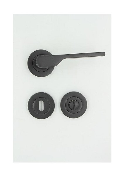Veroni Model Rozetli Siyah Wc Kapı Kolu 200-94RO-02WC