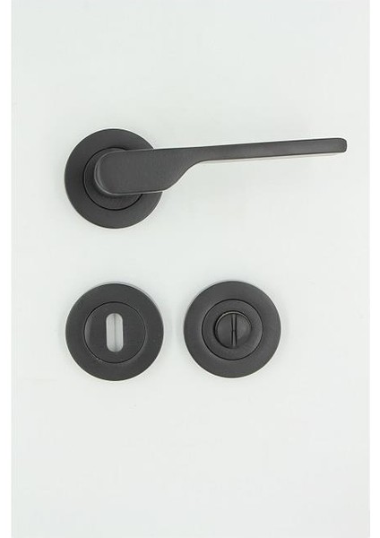 Veroni Model Rozetli Siyah Wc Kapı Kolu 200-94RO-02WC