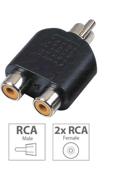 Rca Erkek 2 Rca Dişi Aparat Lale Çoklayıcı