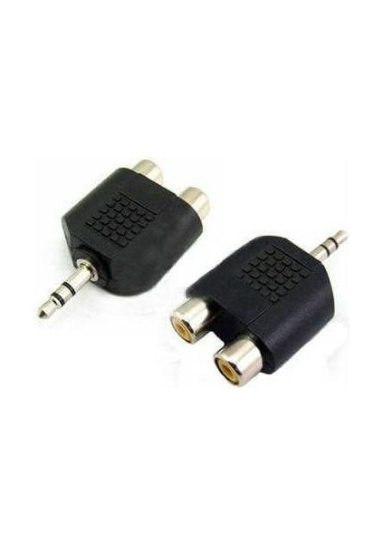 3.5 mm Stereo Erkek 2 Rca Dişi Aparat Stereo Rca Çevirici