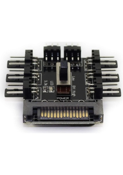 Fan Kontrol 8 Kanal 3 Pin Fan Splitter Sata Power 2 Seviye