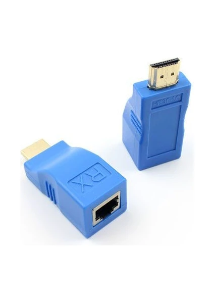 HDMI Uzatma Cat5 Cat 6 ile 30 Metreye Kadar HDMI Extender Ethe