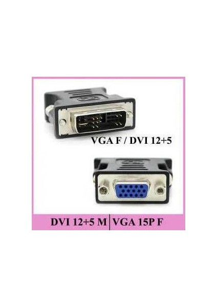 12 5 DVI To VGA Çevirici DVI To VGA 17 Pin DVI VGA
