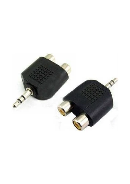 3.5 mm Stereo Erkek 2 Rca Dişi Aparat Rca Aux Çevirici