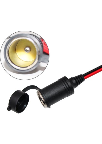 Kapaklı 12V 24V Dişi Çakmak Soketi Boş Çakmak Soketi Kablolu