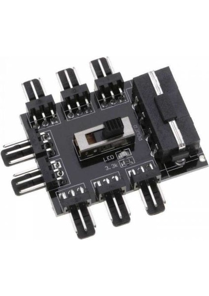 Fan Kontrol 8 Kanal 3 Pin Fan Splitter Molex Power 8 Li Fan Kontr