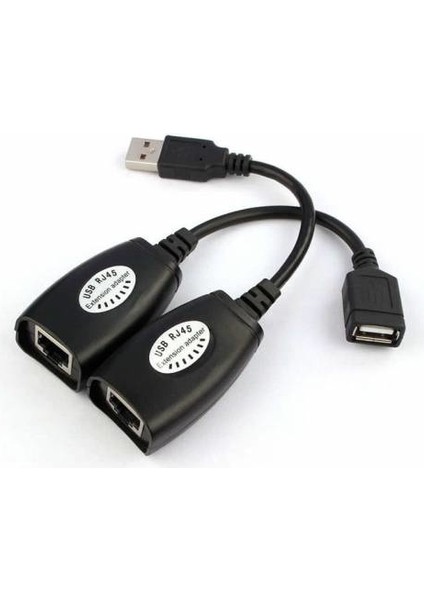 USB RJ45 Extension Adaptör USB Cat5 Cat6 USB Ethernetle Uzatma