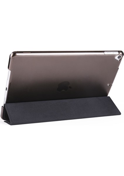 Apple iPad 9. Nesil 2021 10.2 Inc Kılıf Flip Akıllı Kapak Standlı Kılıf Smart  Cover  Uyku Modlu Siyah