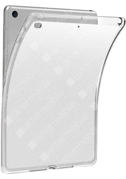 Apple iPad 9. Nesil 2021 10.2" Inc Kılıf Şeffaf Silikon Tablet Kılıfı Esnek Tpu Kapak Arkası Buzlu Renksiz