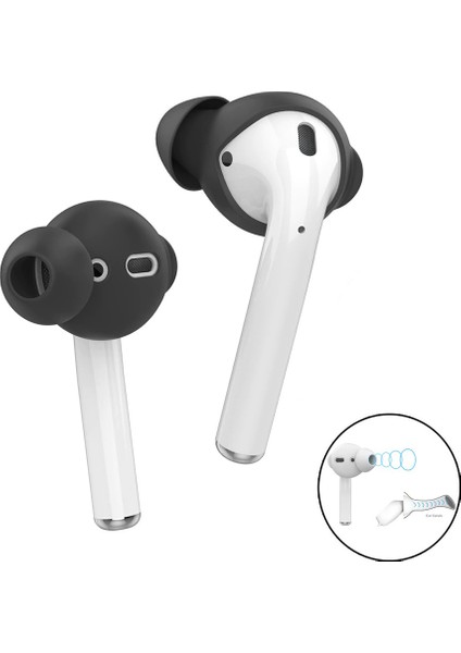 Esf Apple Airpods Kulaklık Kancası - Kulaklık Tutucu Siyah