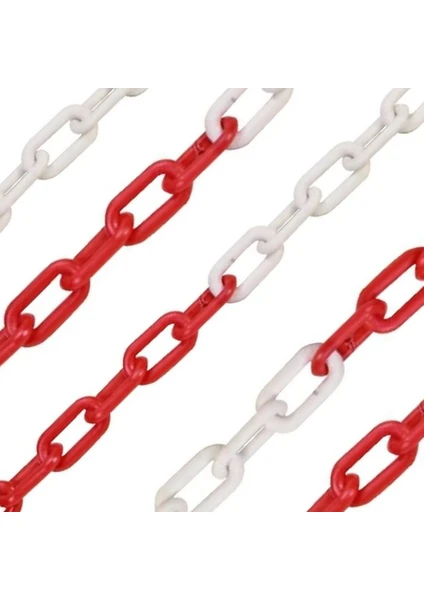 Force Chain 6 mm  Kırmızı Beyaz Plastik Zincir