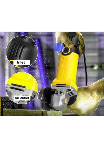 Devir Ayarlı Avuç Içi Spiral Taşlama Makinası 1500W 115-125 mm 2 Adet Disk fiyatları