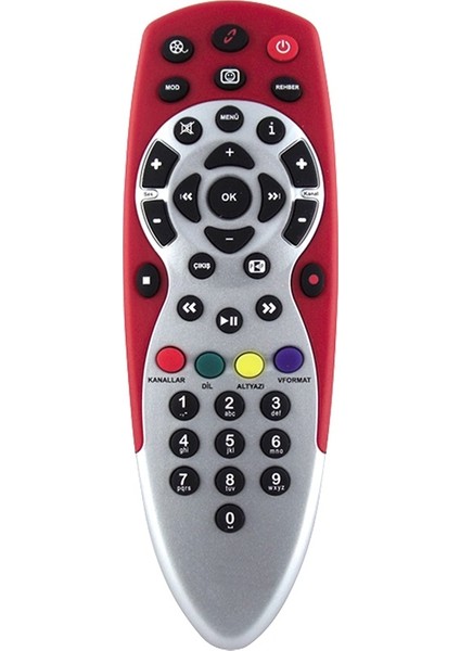 Kırmızı Renk Beınsport Hd Digiturk Hd Uydu Cihazı Kumandası