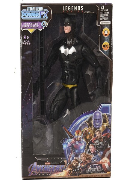 Sesli, Işıklı Legend Series Standlı Avengers Batman Oyuncak Figür - 30CM