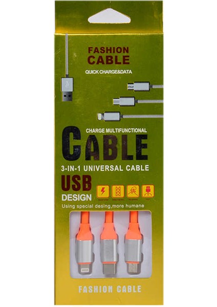 Suffie Mtl 3 In 1 USB Kablo