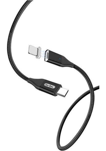 Go Des UC-505 Magnetik Lightning Pd Kablo 3A Mıknatıslı Şarj Kablosu 180 cm Data Kablo