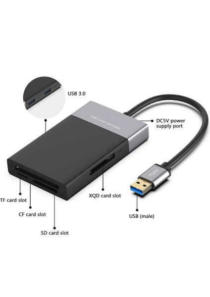 Onten 5215B 6in1 Çoklu Kart Okuyucu USB 3.0