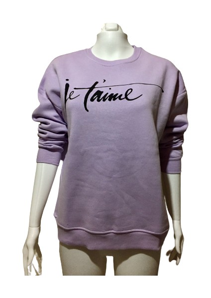 Üç Iplik Şardonlu Baskılı Sweatshirt
