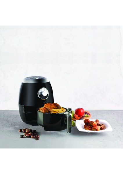 Multifry Siyah Air Fryer Yağsız Fritöz 2,6 L