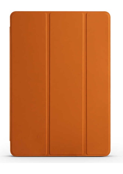 Apple iPad 10.2 2021 (9.nesil) Uyumlu Smart Cover Standlı Kılıf Turuncu