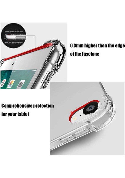Apple iPad 10.2 2021 (9.nesil) Uyumlu Airbagli Nitro Anti Shock Şeffaf Silikon Kılıf