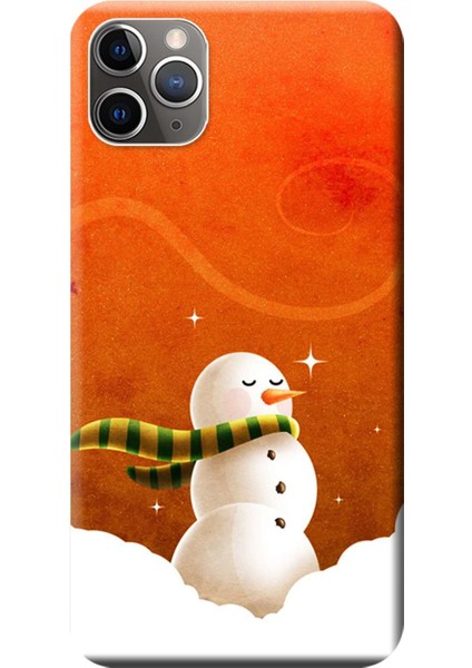 iPhone 11 Pro Kılıf Kardan Adam Baskılı Esnek Tpu SILIKON308