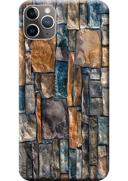 iPhone 11 Pro Kılıf Taş Duvar Baskılı Esnek Tpu SILIKON309