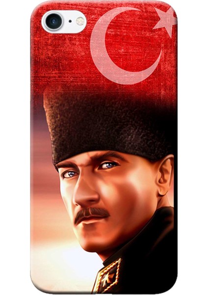 iPhone 7 Kılıf Atatürk Baskılı Esnek Tpu SILIKON3119