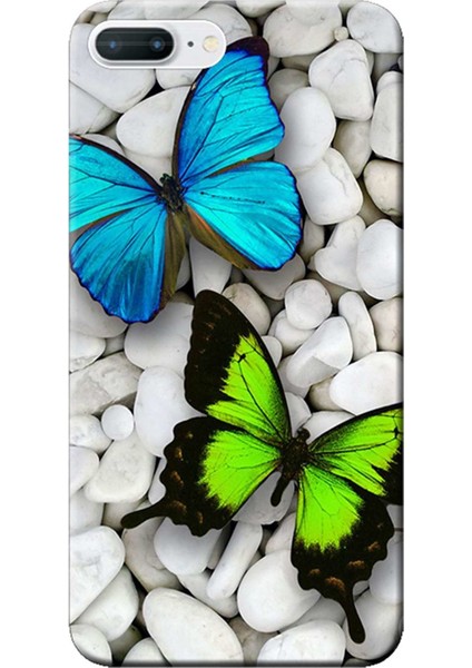 iPhone 7 Plus Kılıf Kelebekler Baskılı Esnek Tpu SILIKON3573