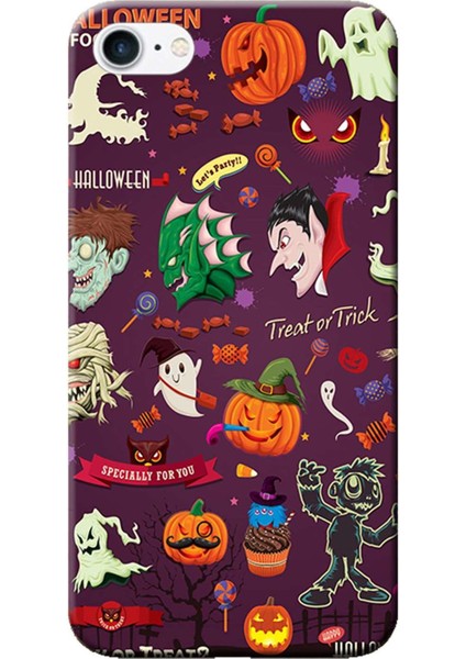 iPhone 8 Kılıf Halloween Baskılı Esnek Tpu SILIKON4097