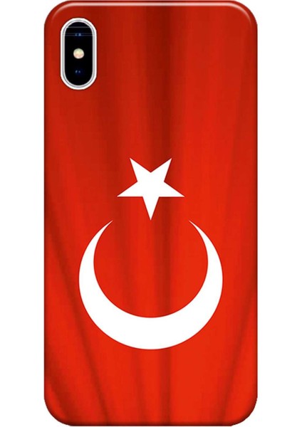 iPhone x Kılıf Türk Bayrağı Baskılı Esnek Tpu SILIKON4913