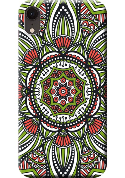 iPhone Xr Kılıf Dekoratif Geometrik Vektörel Baskılı Esnek Tpu SILIKON5240