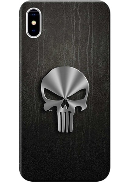 iPhone Xs Kılıf Kuru Kafa Baskılı Esnek Tpu SILIKON5814