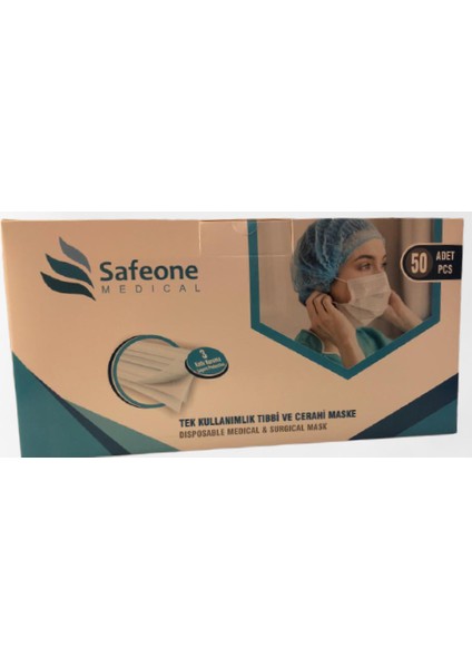 Cerrahi Maske 3 Katlı Meltblown'lu 50 Adet (2X50)