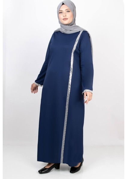 Payet Şeritli Elbise Indigo FHM808
