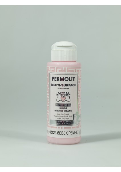 Multi Surface Akrilik Hobi Boyası 120 ml 02129 Bebek Pembe