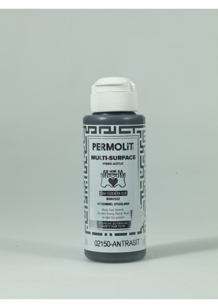 Multi Surface Akrilik Hobi Boyası 120 ml 02150 Antrasit