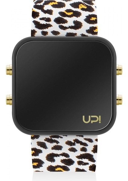 LED Black Gold Leopard Unisex Kol Saati