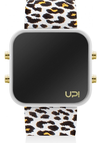 LED Gold White Leopard Unisex Kol Saati